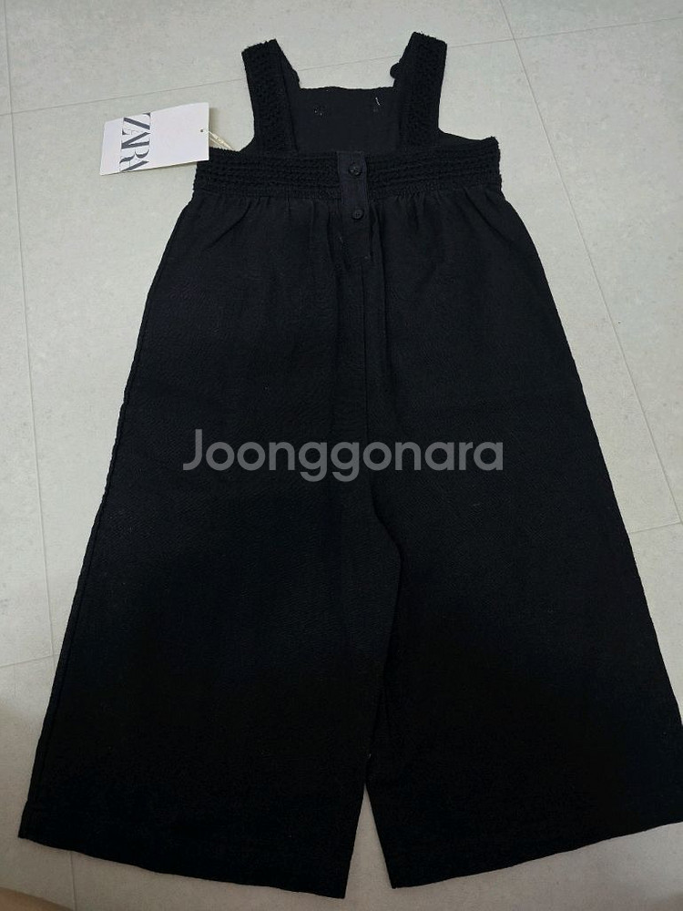 (새상품) 자라 자수 크로셰 오버롤 86cm--2