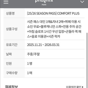 휘닉스파크 시즌권 주차
