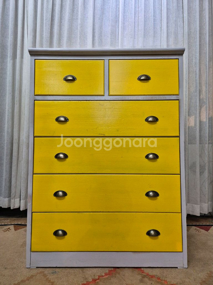 빈티지 편백나무 6D 5단서랍장--0