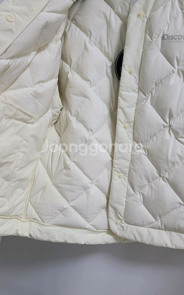 새상품)디스커버리 여성 구스다운 튜브 경량패딩--7