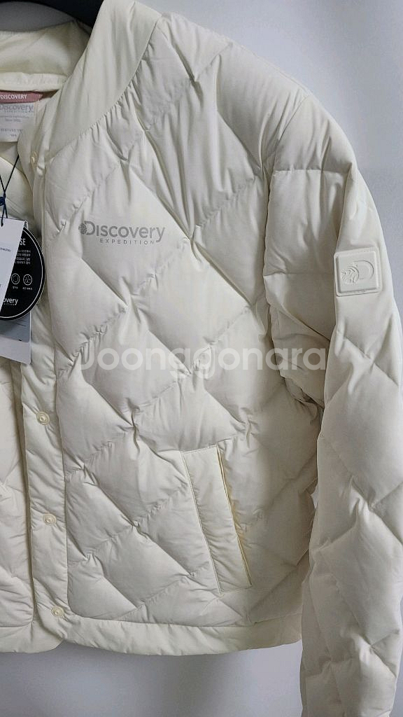 새상품)디스커버리 여성 구스다운 튜브 경량패딩--4