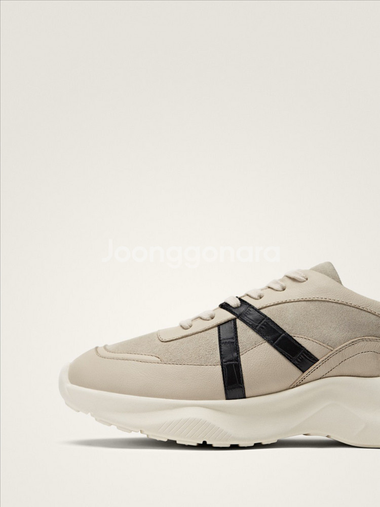 마시모두띠 지브라 베이지 스니커즈 어글리슈즈 운동화--2