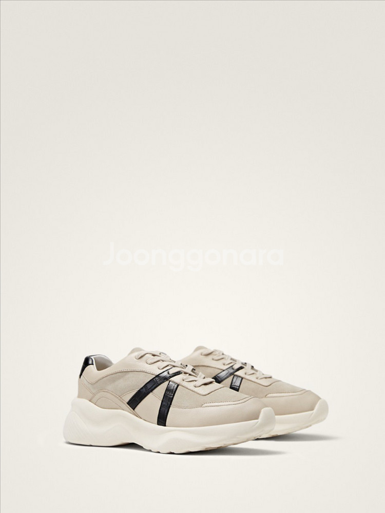 마시모두띠 지브라 베이지 스니커즈 어글리슈즈 운동화--1