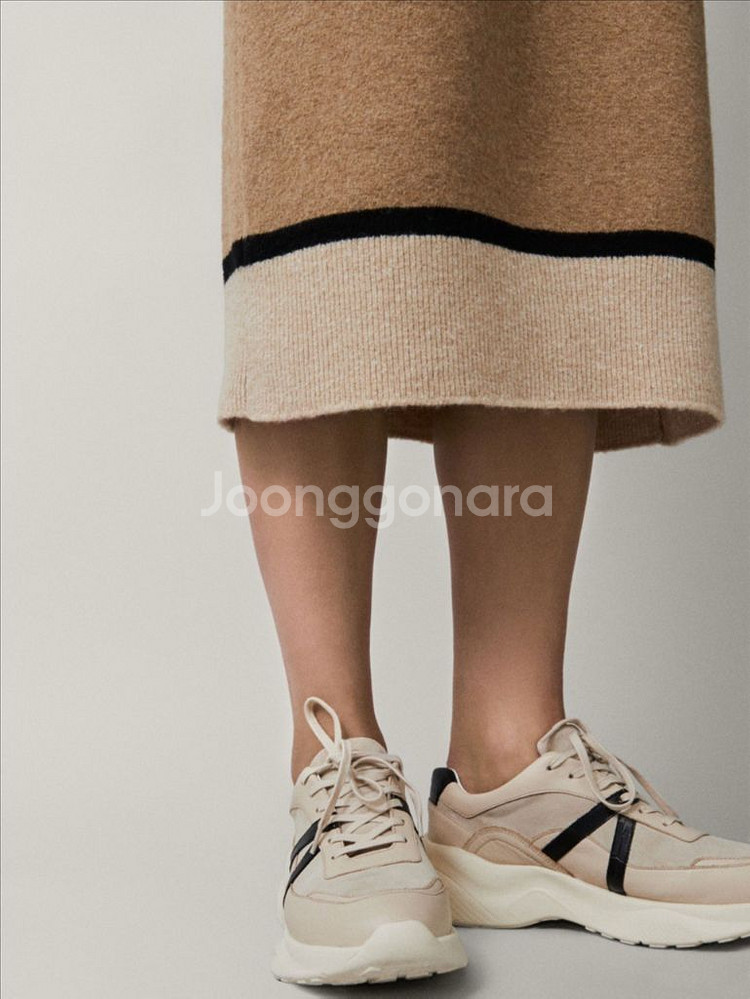 마시모두띠 지브라 베이지 스니커즈 어글리슈즈 운동화--0