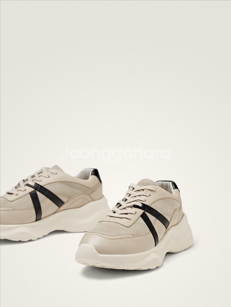 마시모두띠 지브라 베이지 스니커즈 어글리슈즈 운동화--3