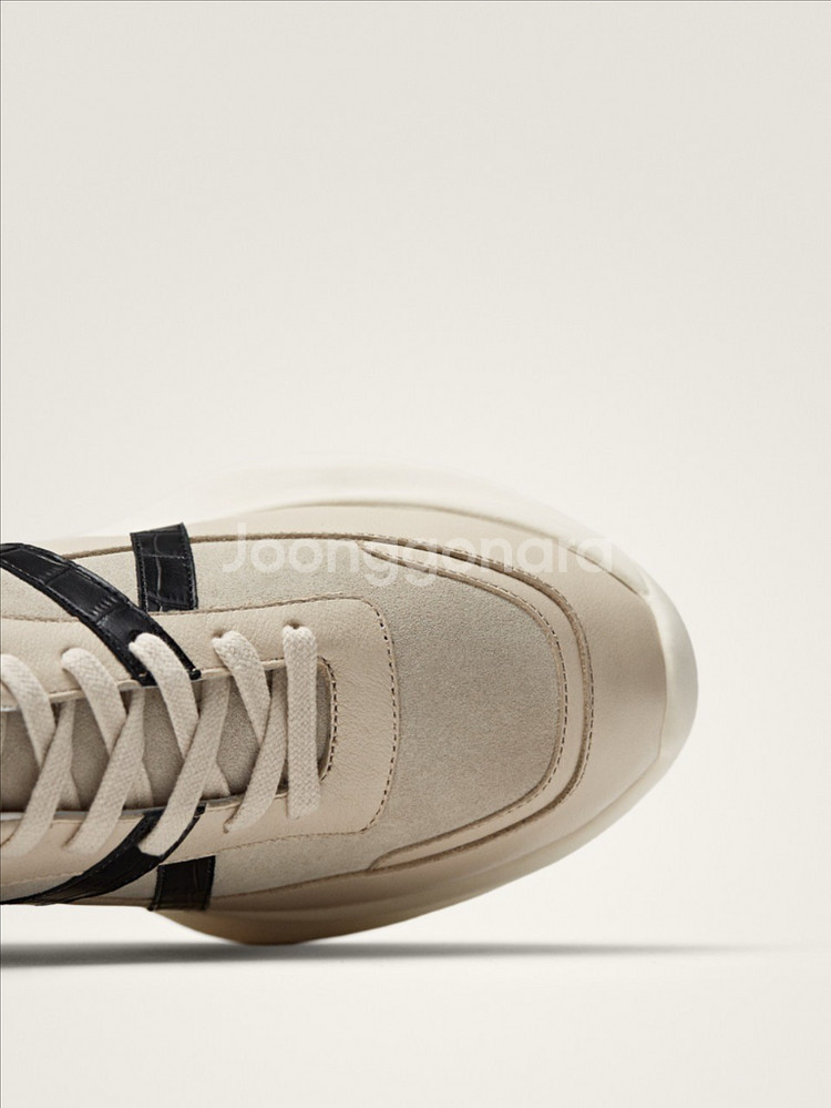 마시모두띠 지브라 베이지 스니커즈 어글리슈즈 운동화--4