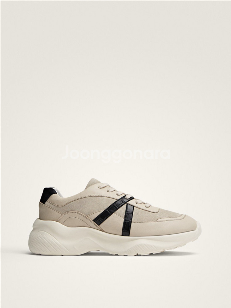 마시모두띠 지브라 베이지 스니커즈 어글리슈즈 운동화--6