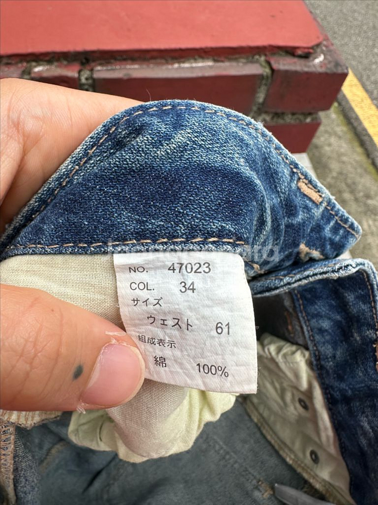 일본빈티지 자수 프린팅 데님 쇼츠 청반바지--6