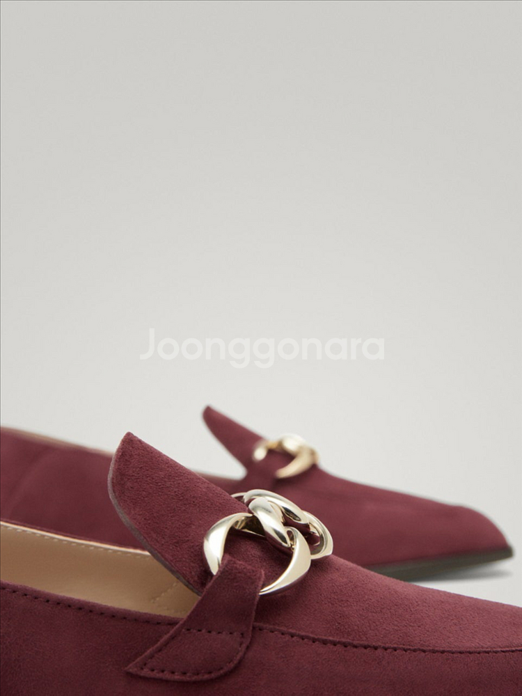 마시모두띠 버건디 레더 로퍼 블로퍼 단화--2