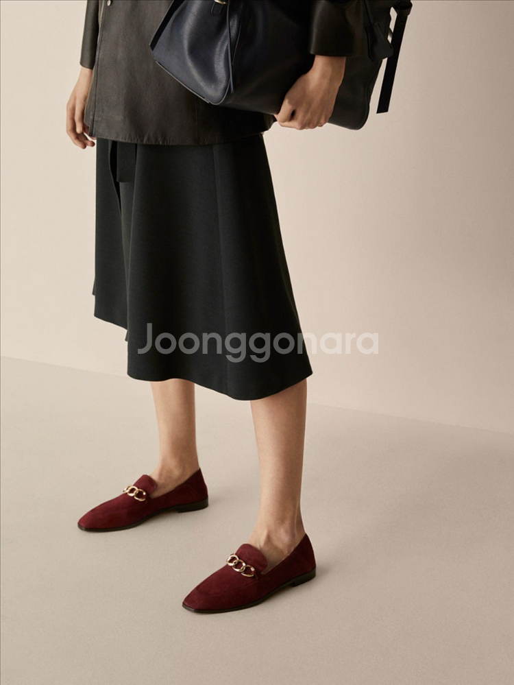 마시모두띠 버건디 레더 로퍼 블로퍼 단화--0