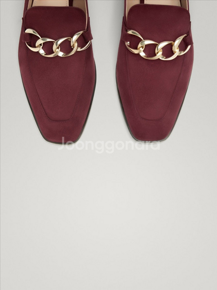 마시모두띠 버건디 레더 로퍼 블로퍼 단화--3