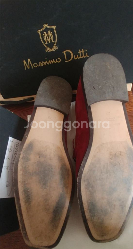 마시모두띠 버건디 레더 로퍼 블로퍼 단화--6