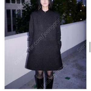 유노이아 버튼 트위드 드레스