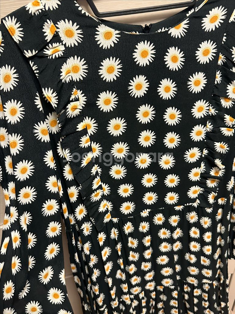 자라 원피스 zara 롱원피스 새상품 블랙 플라워원피스--3