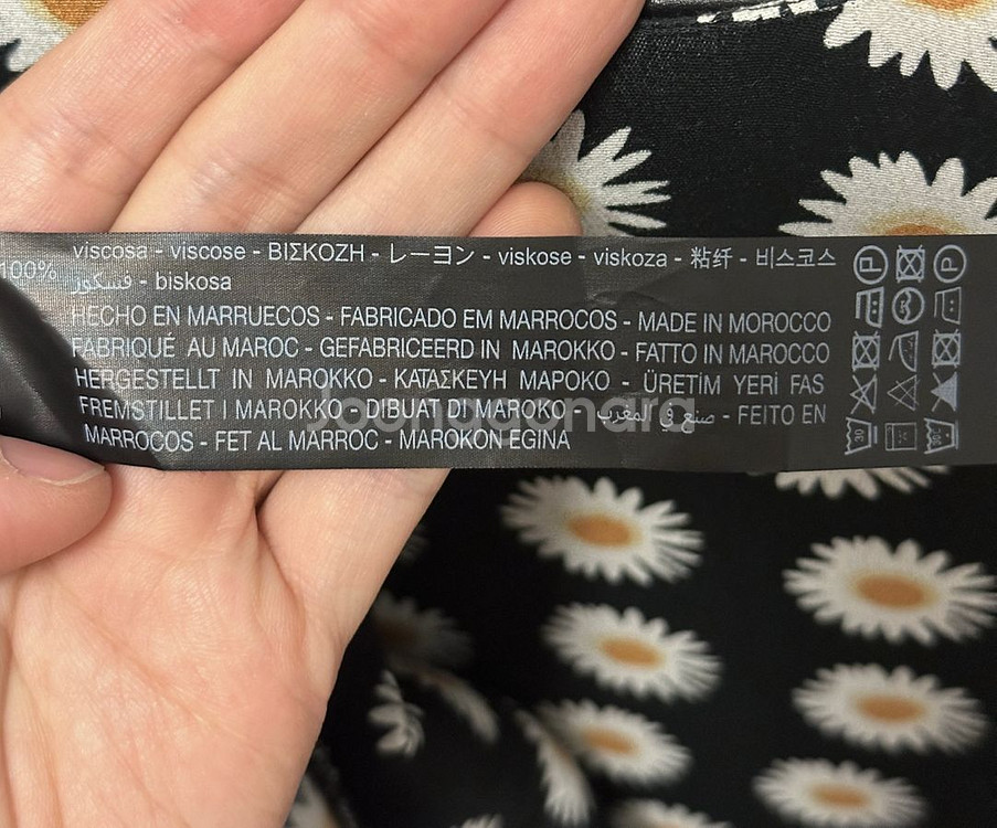 자라 원피스 zara 롱원피스 새상품 블랙 플라워원피스--6