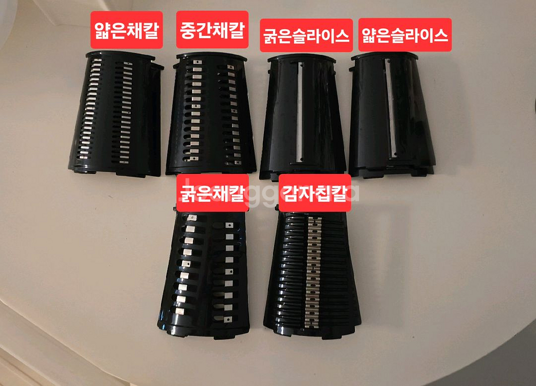 롤슬라이스 드럼통 채칼(칼날 6종, 청소솔, 감자칼)--4