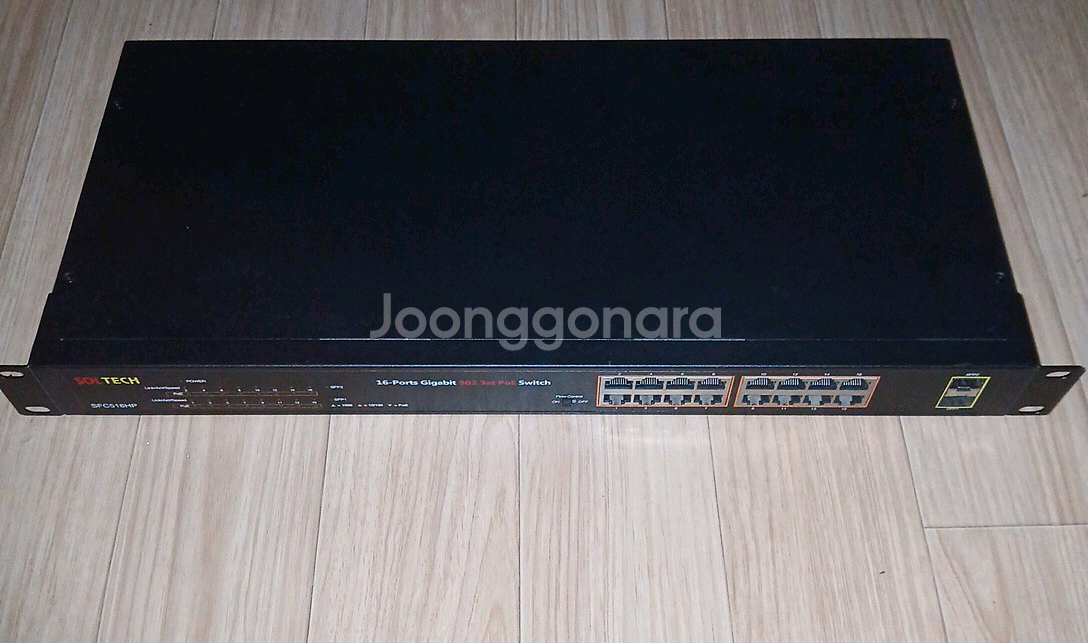 솔텍 기가비트 poe 광스위치 허브 16포트 팝니다--0