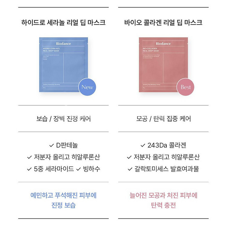 [7매]바이오던스 바이오 콜라겐 리얼 딥 마스크팩--1