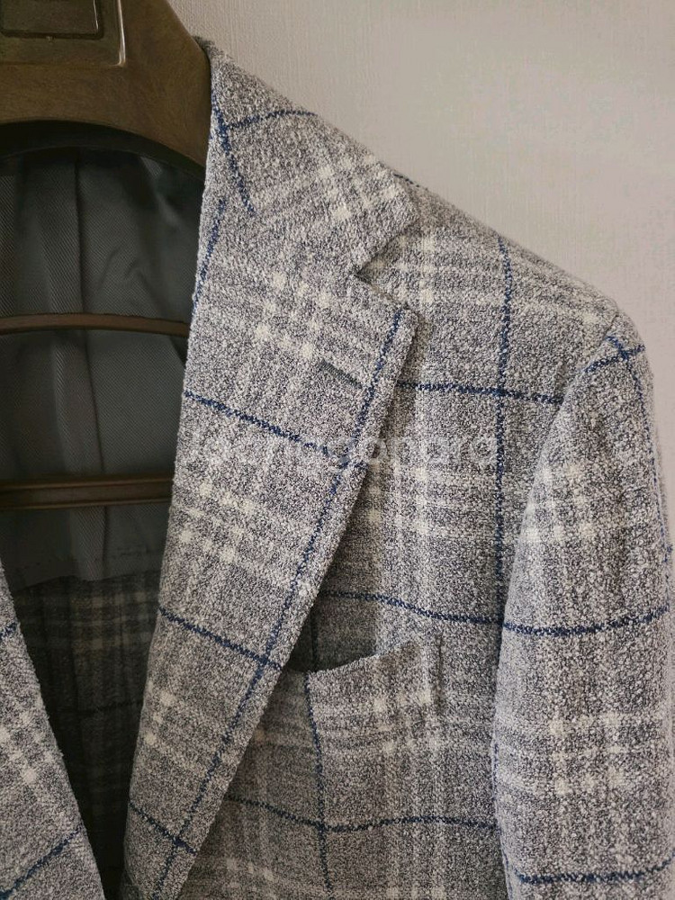 링자켓 블랙라벨 울실린 그레이x네이비 체크 스포츠코트 / (라르디니 맨온더분 수트서플라이 라마르쉐 안드레아서울)--1