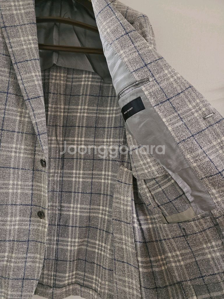 링자켓 블랙라벨 울실린 그레이x네이비 체크 스포츠코트 / (라르디니 맨온더분 수트서플라이 라마르쉐 안드레아서울)--5