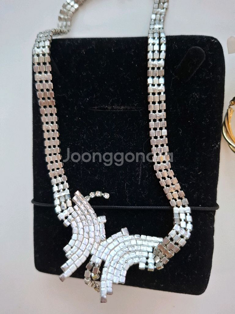 나비목걸이 귀걸이--4