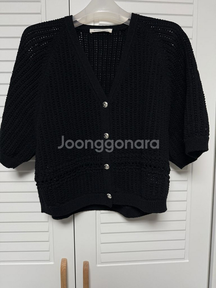 2025 더캐시미어 크로셰 래글런 슬리브 크롭 니트 가--6