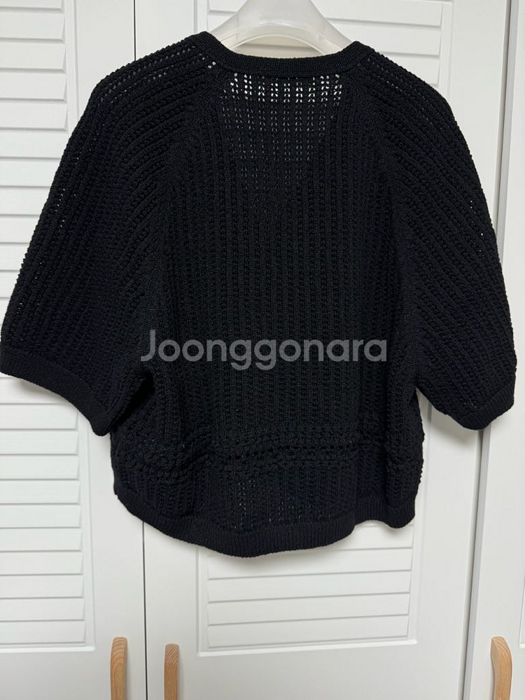 2025 더캐시미어 크로셰 래글런 슬리브 크롭 니트 가--7