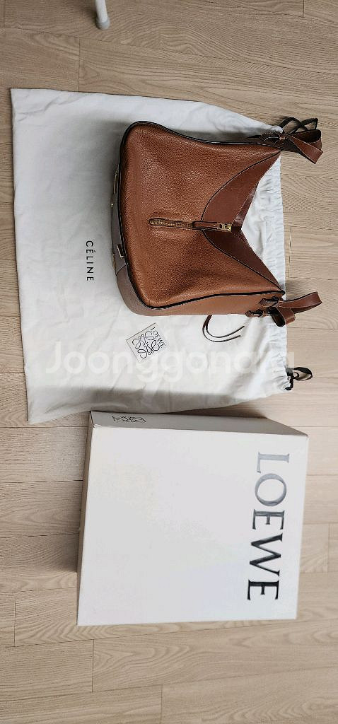 로에베 해먹백 탄컬러 라지--8