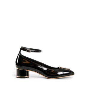 디올 로고 장식 레더 펌프힐 38