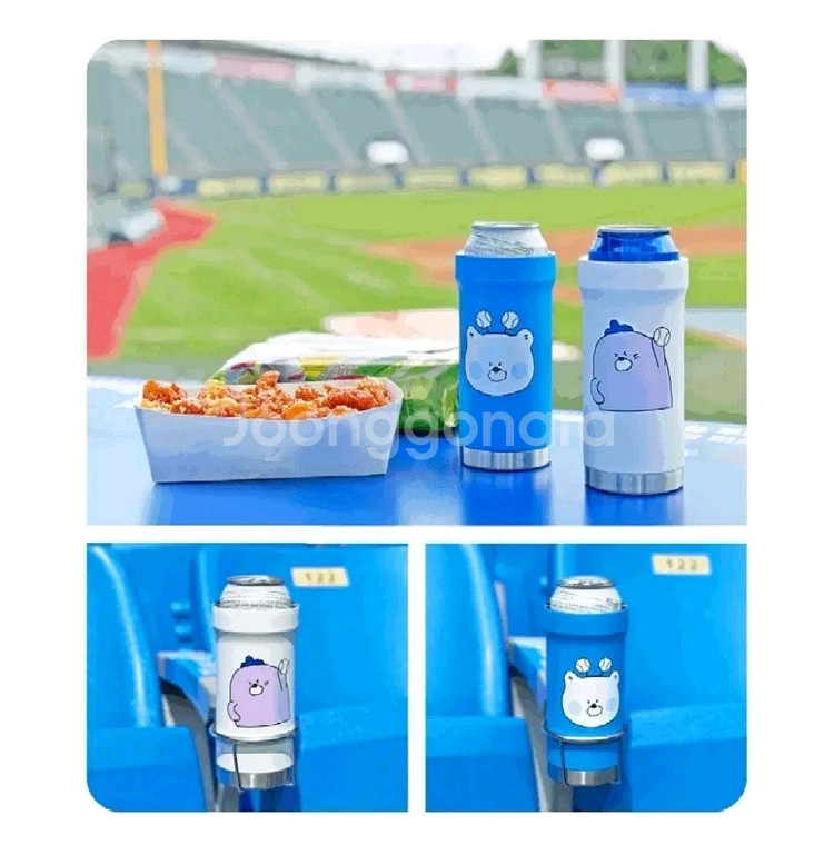 [새상품] KBO 신한 쏠야구 한정판 캔쿨러 텀블러--1