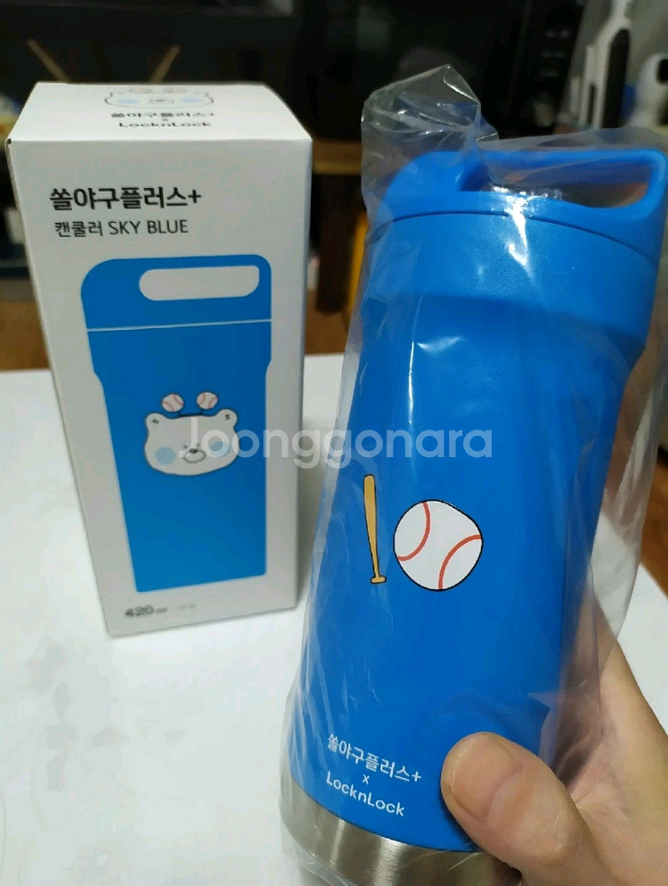[새상품] KBO 신한 쏠야구 한정판 캔쿨러 텀블러--4