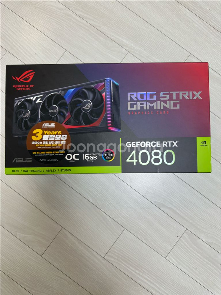 ASUS RTX 그래팍카드 4080 (미개봉 새상품)--1