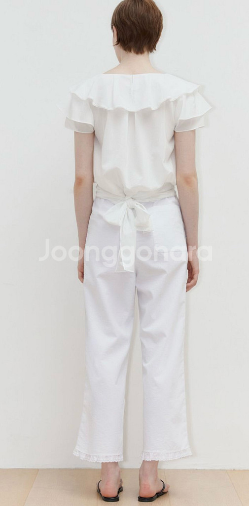 시눈 Lace String Pants (White)--2