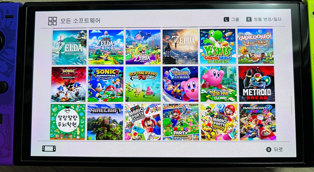 닌텐도 스위치 OLED 스플래툰 버전 1테라 팝니다~--4
