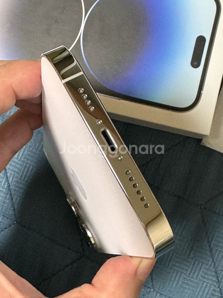 아이폰 14프로맥스 256gb 실버 정상해지 공기기--3