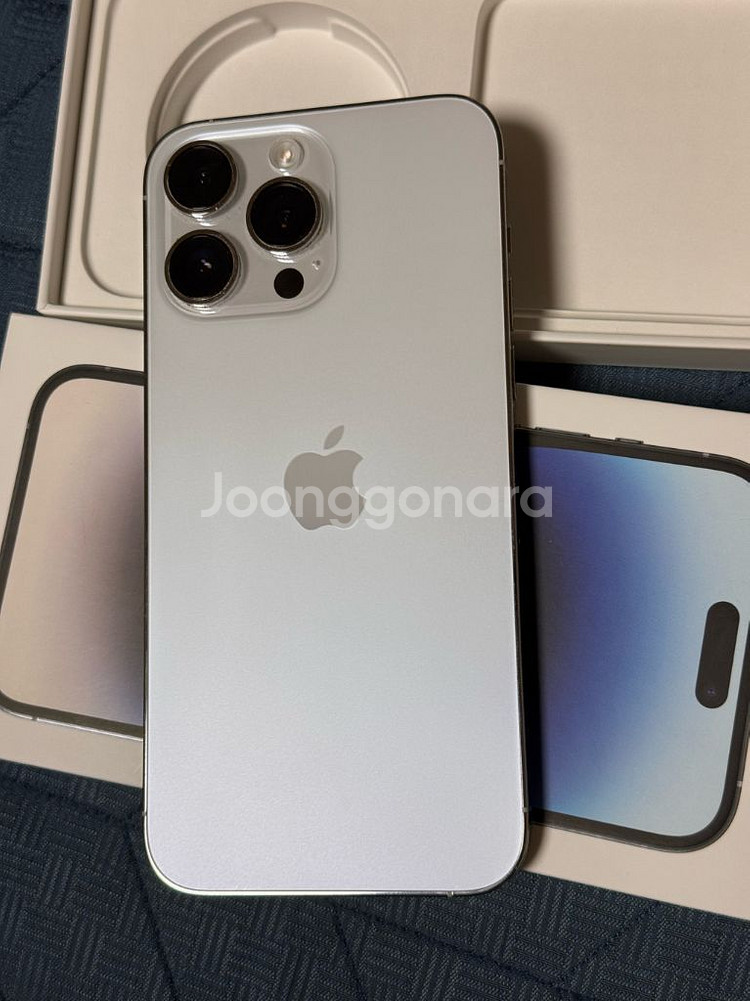 아이폰 14프로맥스 256gb 실버 정상해지 공기기--12