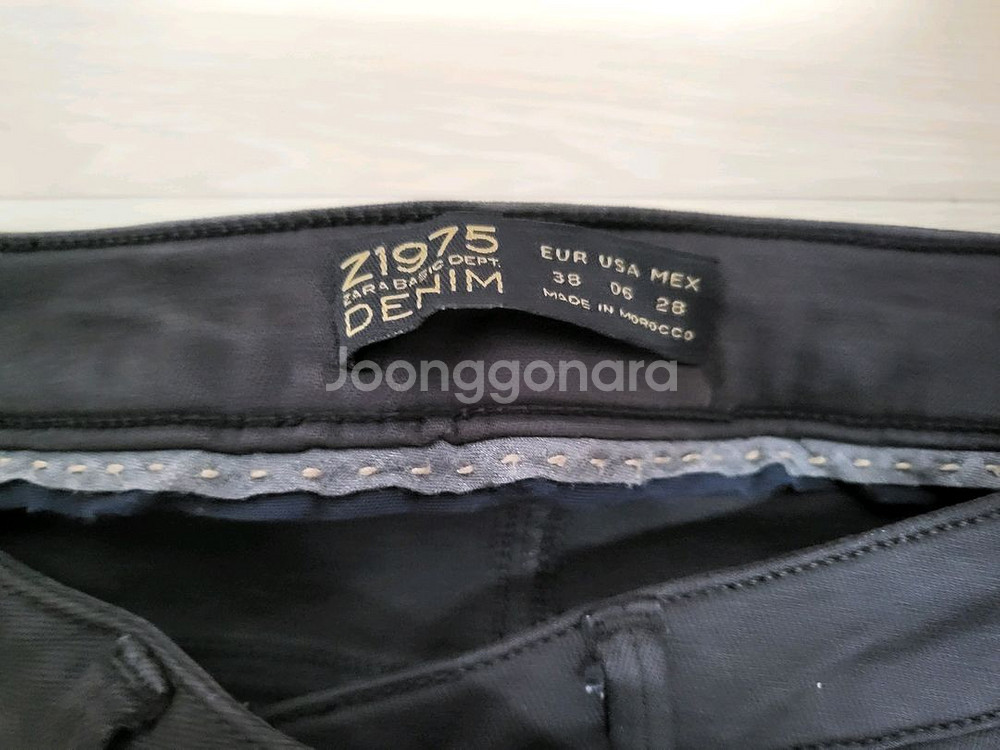 새상 자라 챠콜 슬림핏 스키니진 스판 38사쥬--3