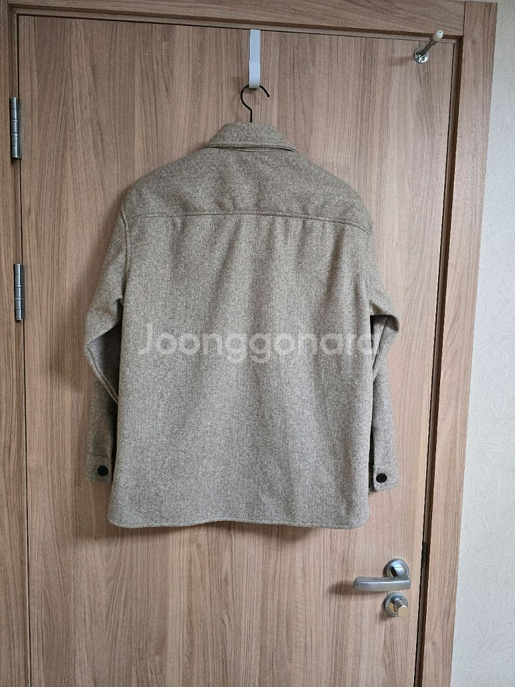 [95]H&M 오트밀 투포켓 셔츠 자켓 루즈핏--2