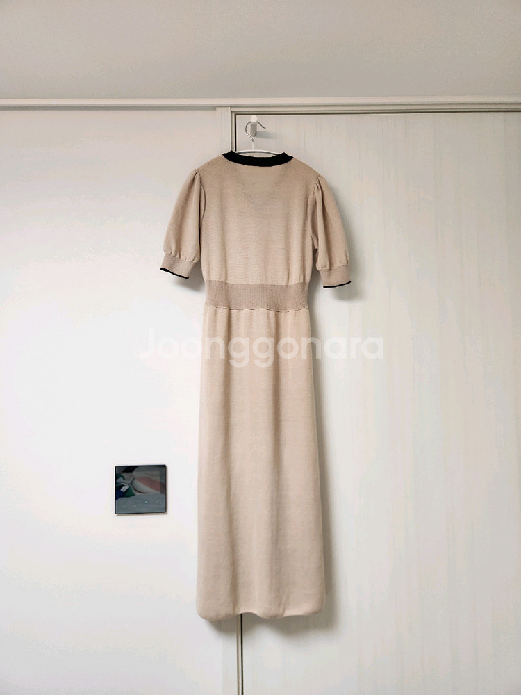 지컷(g-cut) 린넨혼방 니트 원피스--9