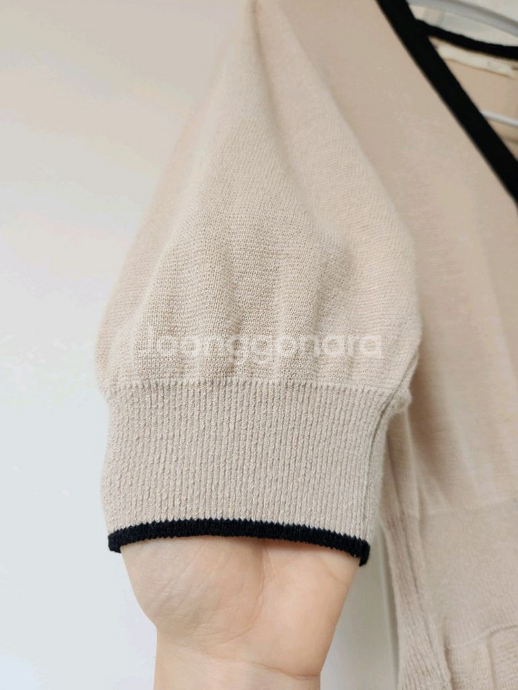 지컷(g-cut) 린넨혼방 니트 원피스--3