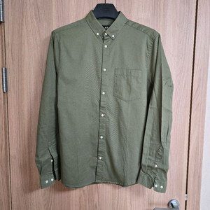 [M]H&M 코튼셔츠 카키 루즈핏