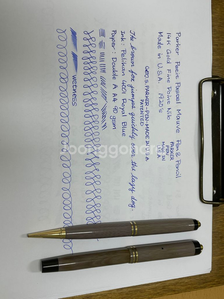 파카 만년필 쁘띠 파스텔 모브 14K F닙--9