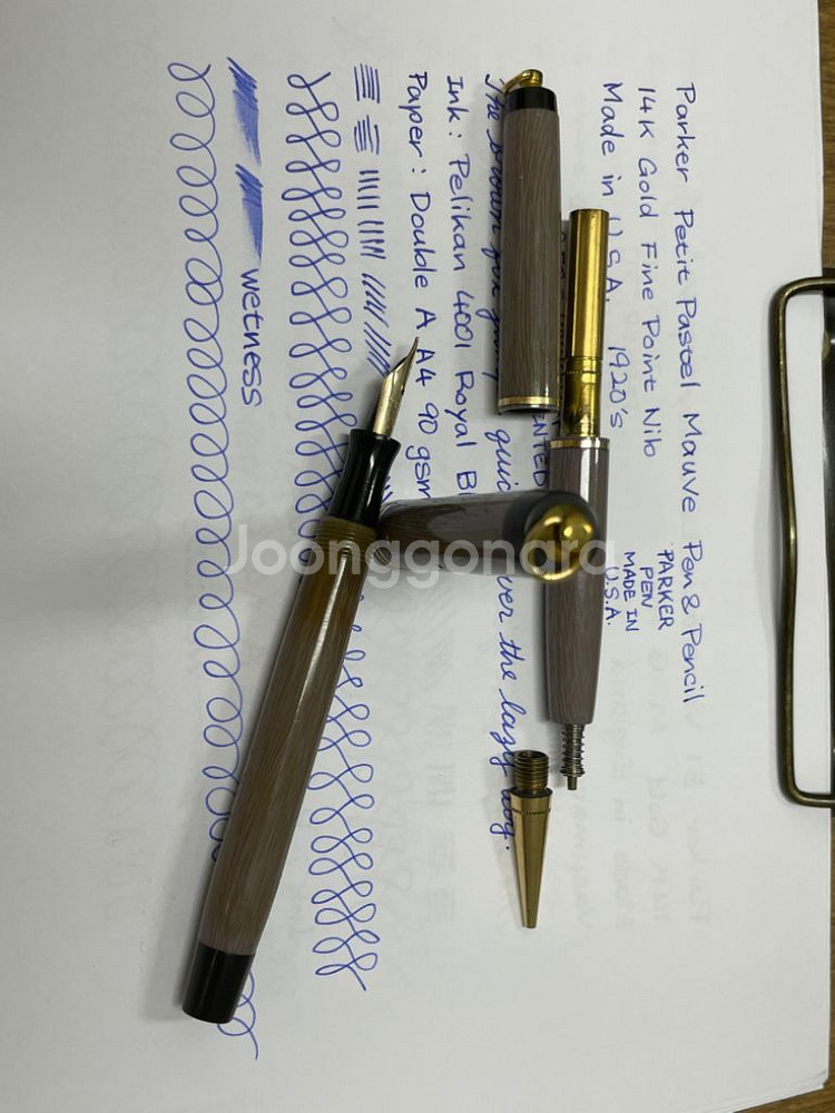 파카 만년필 쁘띠 파스텔 모브 14K F닙--1