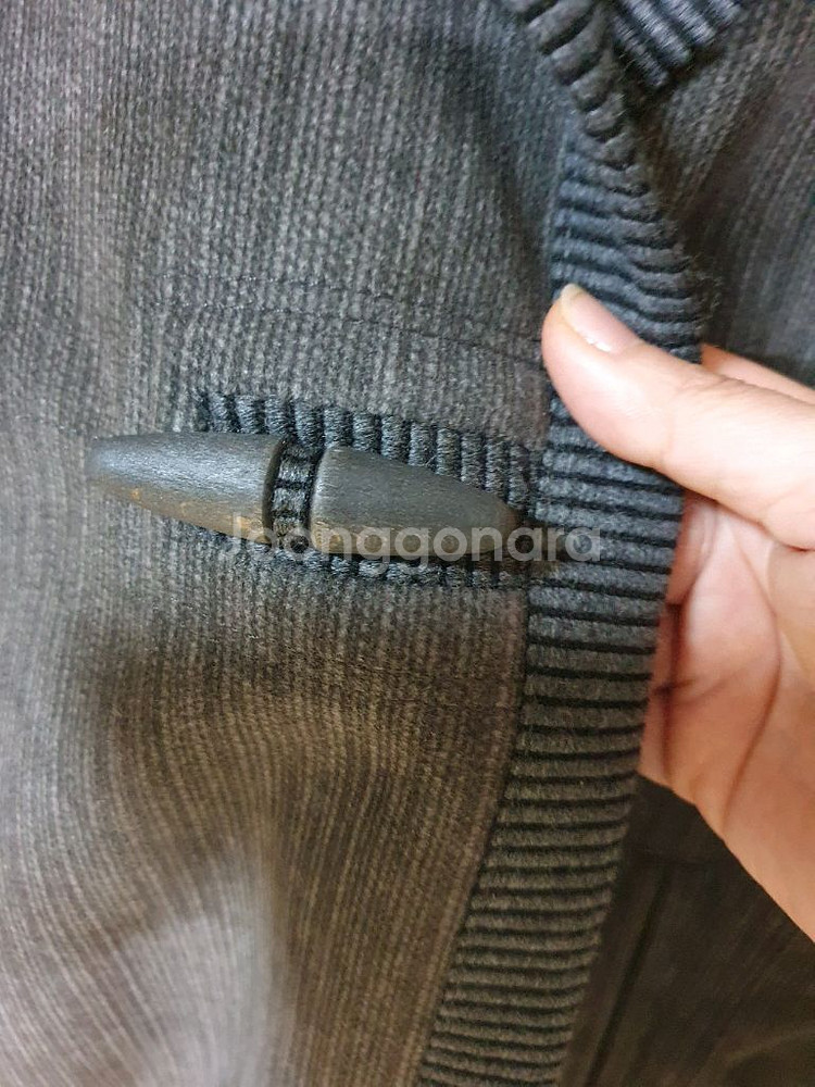 아르마니 꼴레지오니 시어링 후드 롱 코트--5