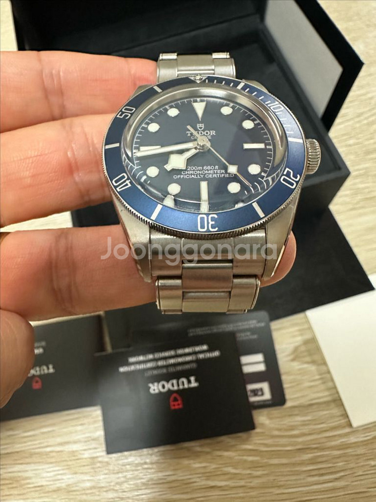 튜더블랙베이58청판39mm 완전민트 새것같음 23년구매--4