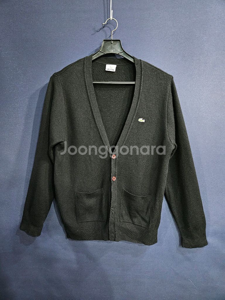 라코스테 블랙컬러 남성 105 모 가디건--0