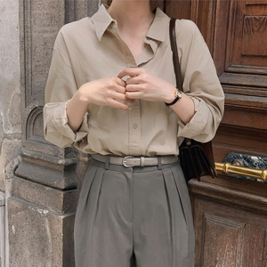 슬로우앤드 어텀 더블스티치 워싱셔츠 자체제작 매트베이지