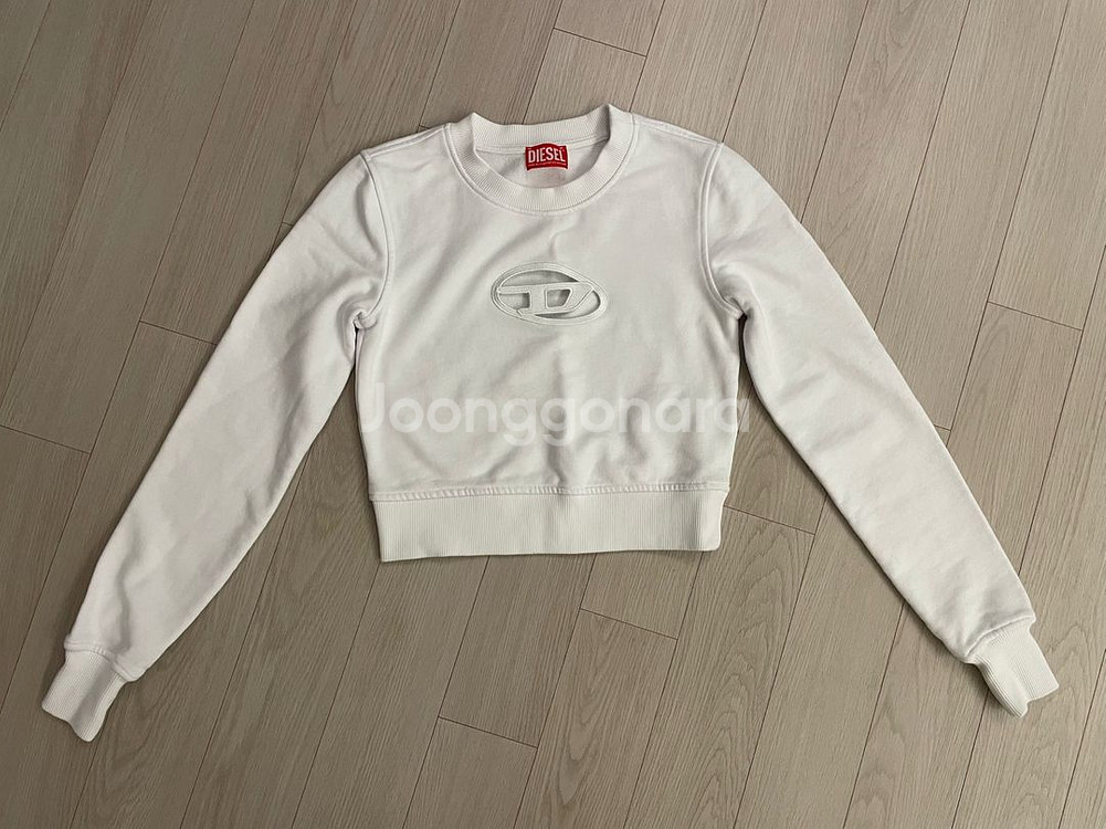 Diesel 디젤 피카부 컷아웃 화이트 맨투맨 XS--0