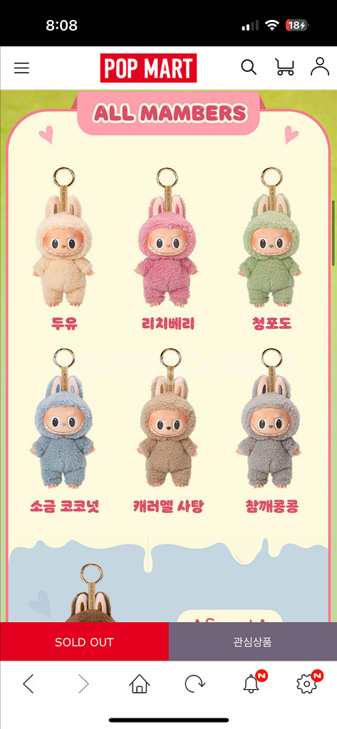팝마트 라부부 마카롱 청포도 팝니다--8