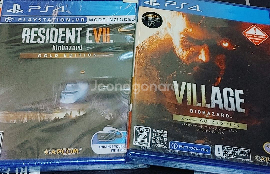 (미개봉/택포)PS4바이오하자드7+빌리지 골드팝니다!!--2